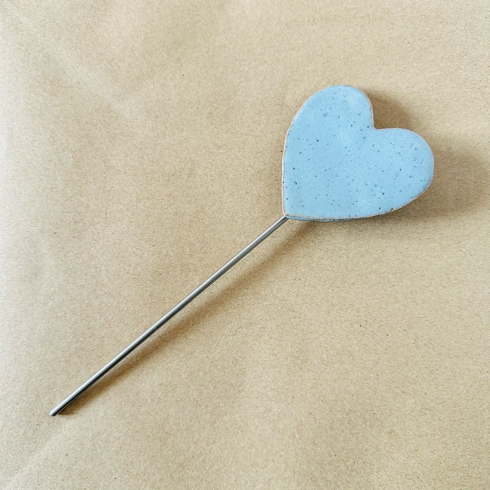 Heart Shaped Ceramic Plant Stake